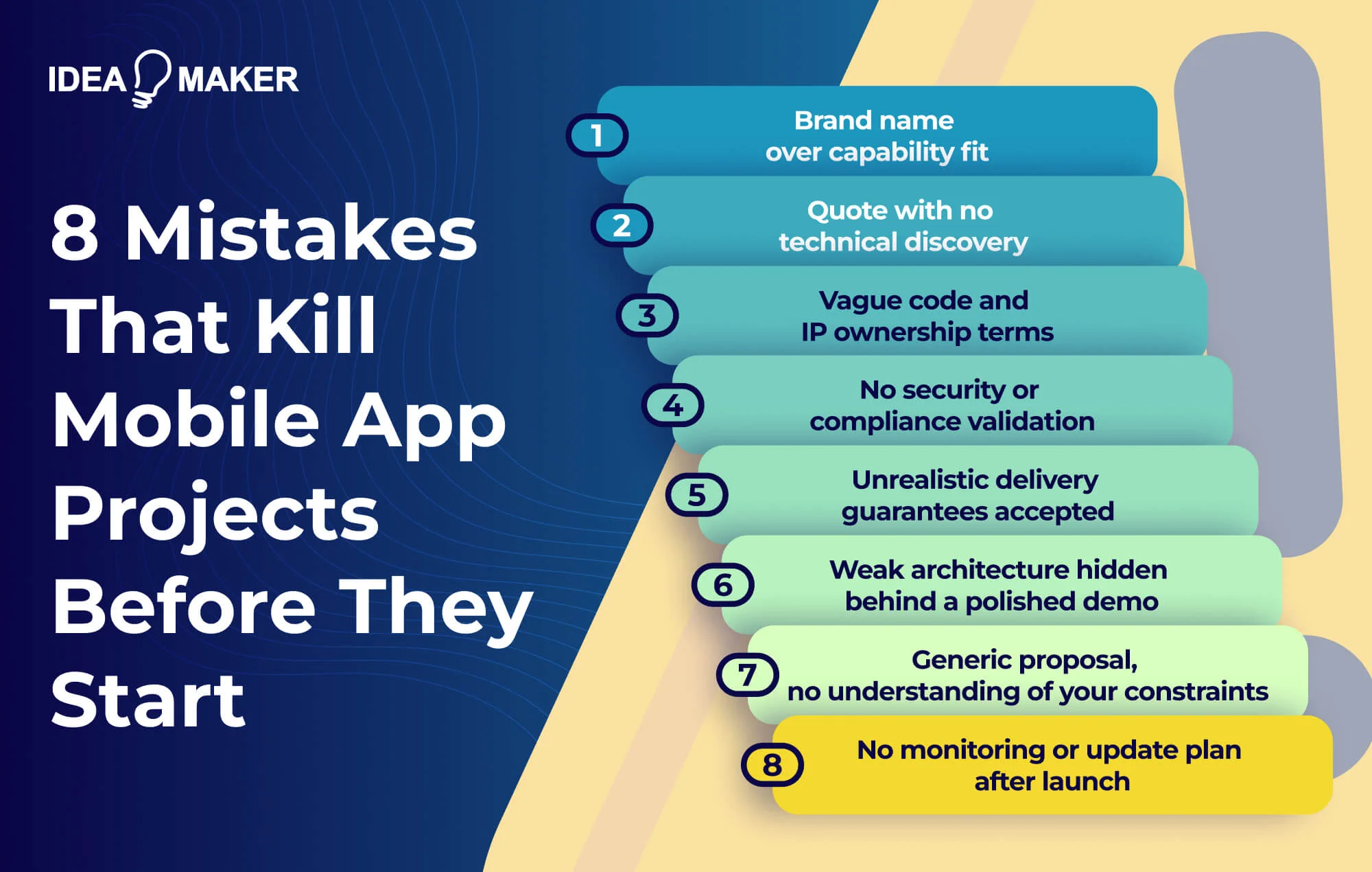 Idea Maker - common mistakes to avoid when choosing a mobile app development company